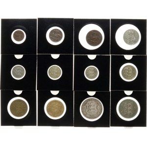Estonia 1 Mark - 2 Krooni 1922-1936 Lot of 12 coins