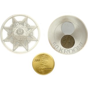 Estonia 25 - 100 Krooni 2010 Set of 3 coins