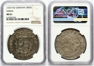 Germany Emden 28 Stüber (1637-1653) NGC MS 61