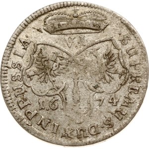 Germany Brandenburg-Prussia 6 Groschen 1674 CV