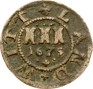 Germany Mecklenburg-Güstrow 3 Pfennig 1675