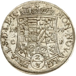 Germany Anhalt-Zerbst 2/3 Taler 1678 CP