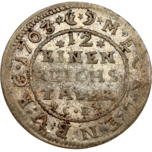 Nemecko Mecklenburg-Strelitz 1/12 Taler 1703 CH