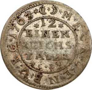 Germany Mecklenburg-Strelitz 1/12 Taler 1703 CH