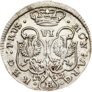 Germania Prussia 6 Groscher 1752 E S