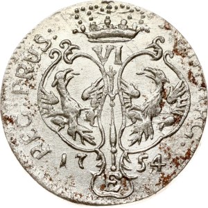 Germania Prussia 6 Groscher 1754 E