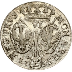 Germania Prussia 6 Groscher 1755 E