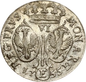 Germany Prussia 6 Groscher 1755 E