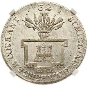 Germany Hamburg 32 Schilling 1796 OHK NGC MS 62