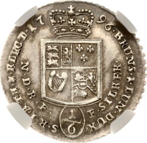 Germany Brunswick-Lüneburg-Calenberg-Hannover 1/6 Taler 1796 PLM NGC UNC DETAILS