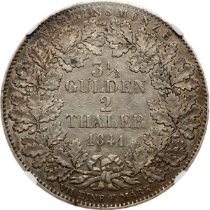 Germany Frankfurt 2 Taler 1841 NGC XF 45