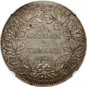 Germany Frankfurt 2 Taler 1841 NGC XF 45