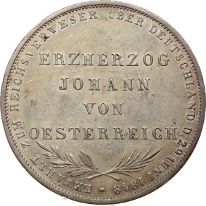 Germany Frankfurt 2 Gulden 1848 Archduke John