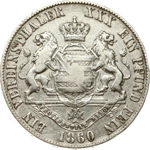 Germany Saxony Taler 1860 B