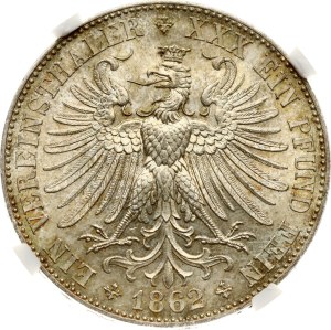 Germany Frankfurt Taler 1862 NGC MS 62