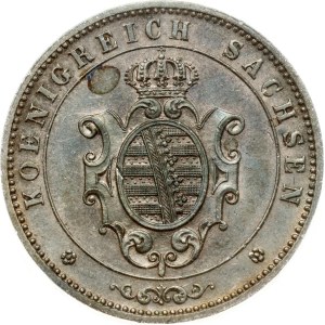 Germany Saxony 5 Pfennige 1864 B PCGS AU Detail