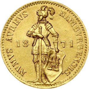 Germany Hamburg Ducat 1871 B