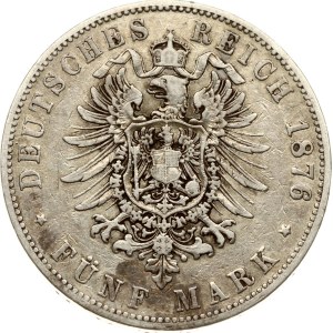 Germany Hamburg 5 Mark 1876 J