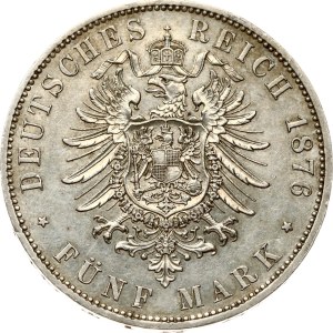 Germany Prussia 5 Mark 1876 A