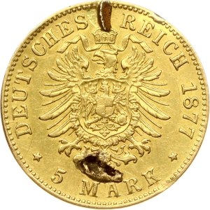 Germany Bavaria 5 Mark 1877 D