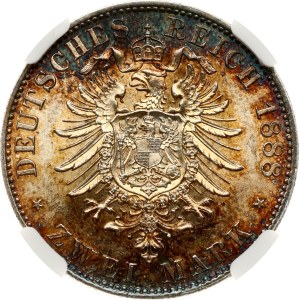 Germany Prussia 2 Mark 1888 A NGC MS 64