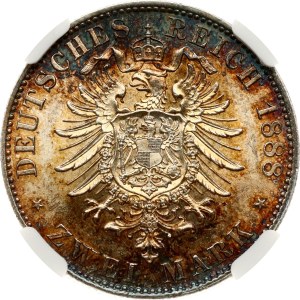 Germany Prussia 2 Mark 1888 A NGC MS 64