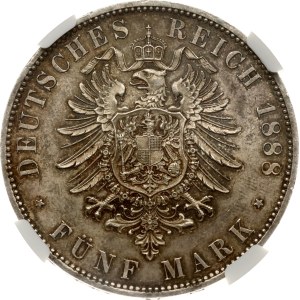 Germany Prussia 5 Mark 1888 A NGC MS 63