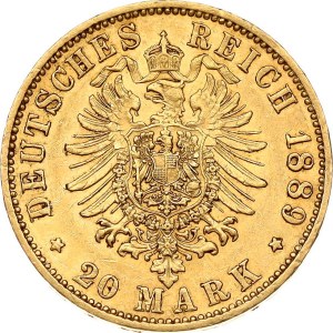 Germany Prussia 20 Mark 1889 A