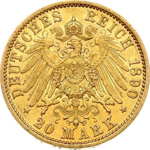Germany Prussia 20 Mark 1890 A