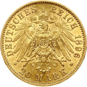 Germany Prussia 20 Mark 1896 A