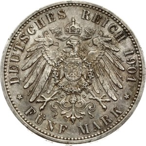 Germany Prussia 5 Mark 1901 A Kingdom of Prussia
