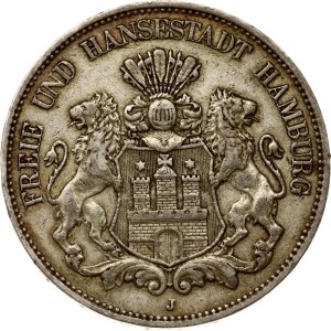 Germany Hamburg 5 Mark 1901 J