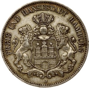 Germany Hamburg 5 Mark 1901 J