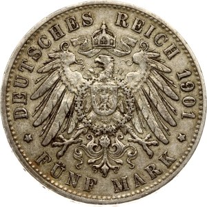 Germany Hamburg 5 Mark 1901 J