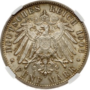 Germany Baden 5 Mark 1906 Wedding Anniversary NGC MS 65