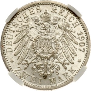 Germany Württemberg 2 Mark 1907 F NGC MS 62