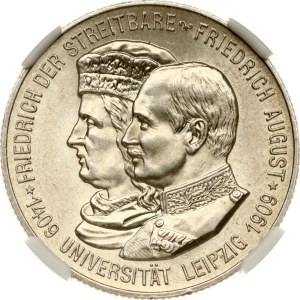 Germany Saxony 2 Mark 1909 E Leipzig University NGC MS 63