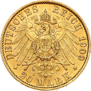 Germany Prussia 20 Mark 1909 A