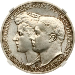 Germany Saxe-Weimar-Eisenach 3 Mark 1910 A Duke's marriage NGC MS 64