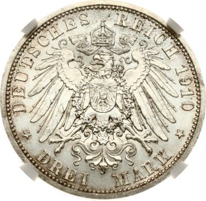Germany Saxe-Weimar-Eisenach 3 Mark 1910 A Duke's marriage NGC MS 64