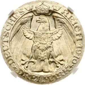 Germany Prussia 3 Mark 1910 A University of Berlin NGC MS 62