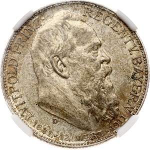Germany Bavaria 2 Mark 1911 D Birthday NGC MS 62