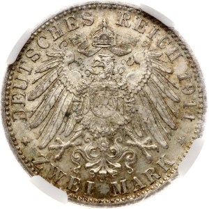 Germany Bavaria 2 Mark 1911 D Birthday NGC MS 62