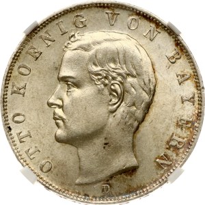 Germany Bavaria 3 Mark 1912 D NGC MS 64