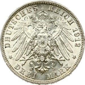 Germany Prussia 3 Mark 1912 A