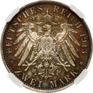 Germany Prussia 2 Mark 1913 A Reign NGC MS 64