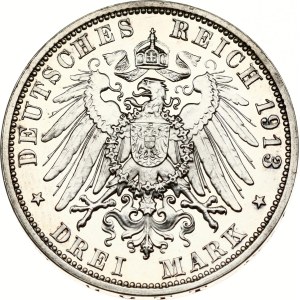 Germany Saxony 3 Mark 1913 E Battle of Leipzig