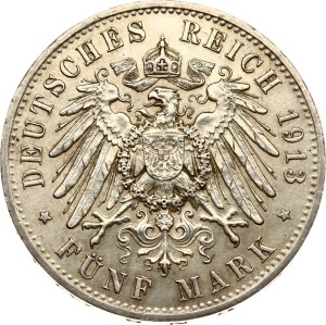 Germany Prussia 5 Mark 1913 A