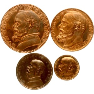 Germany Bavaria 2 - 10 Mark 1913 Pattern Lot of 4 coins