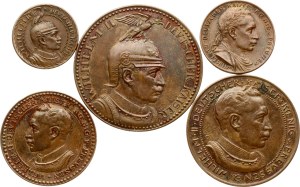 Germany Prussia 2 - 20 Mark 1913 Pattern Set of 5 coins